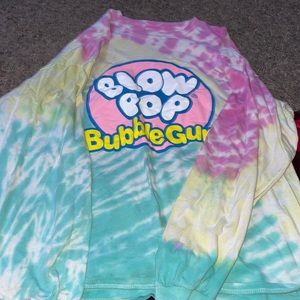 Blow Pop Bubblegum tye dye long sleeved shirt
